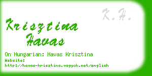 krisztina havas business card